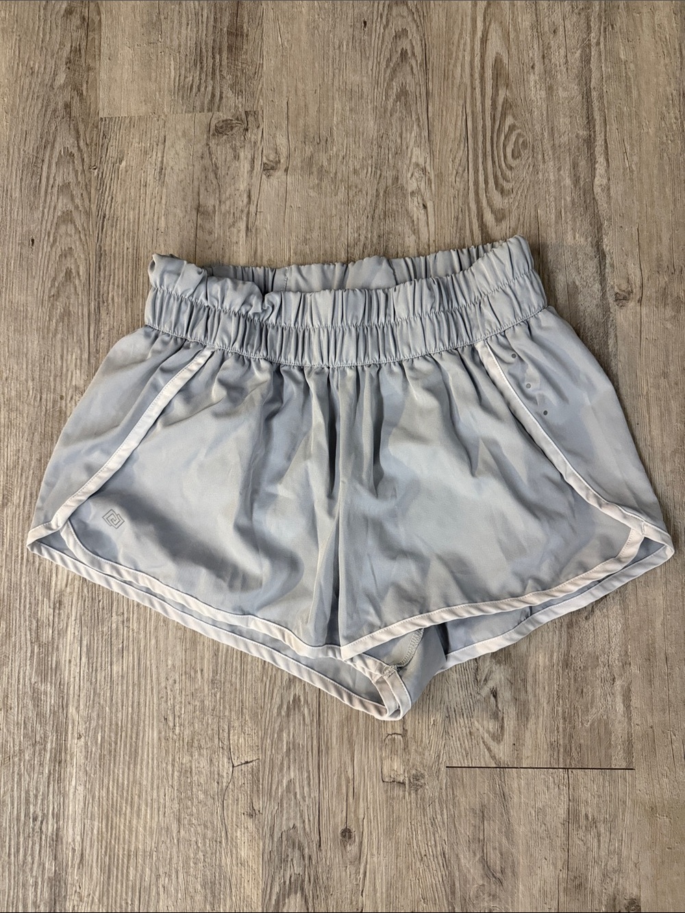 Light Gray Women's Athletic Shorts with Elastic Waist